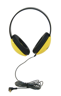 Califone Listening First 2800-YL Over-Ear Stereo Headphones, 3.5mm Plug, Yellow, Each, Item 2103822