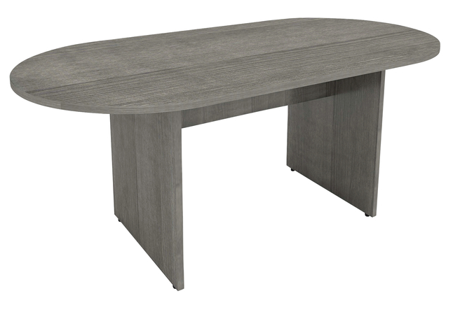 Image for Classroom Select Oval Conference Table, Top/Base, 72 x 36 x 29-1/2 Inches, Weathered Charcoal from School Specialty