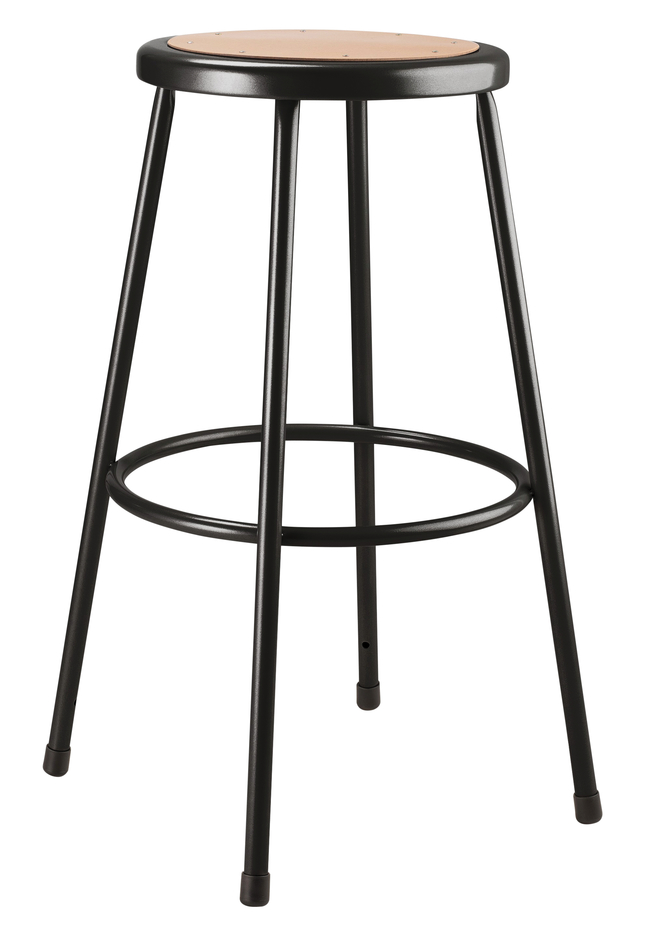 Image for National Public Seating Heavy Duty Steel Stool, 30 Inch Height, Black from School Specialty