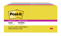 Post-it Super Sticky Notes, 3 x 3 Inches, Summer Joy, 12 Pads per Pack, 90 Sheets per Pad, Item Number 2104155