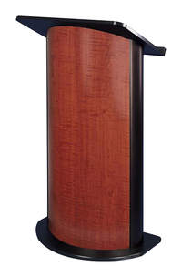 Image for Amplivox Curved Hardrock No Sound Lectern, Cherry from School Specialty