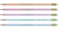 Ticonderoga Wood-Cased Pre-Sharpened Pencils, No 2 HB Soft, Assorted Pastel Colors, Pack of 150, Item Number 2104449