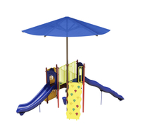 Ultra Play Timber Glen With Shade Play Structure With Ground Spike Anchor Kit ,Playful Color, Item Number 2104592