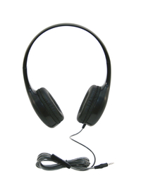 Image for Califone KH-08T BK On-Ear Headset with In-line Microphone, 3.5mm, Black from School Specialty