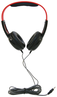 Image for Califone KH-08 Pre-K On-Ear Headphones, 3.5mm, Black/Red from School Specialty