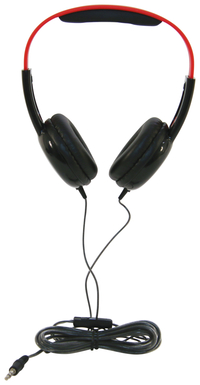 Image for Califone KH-12V BK Pre-K On-Ear Headphones with In-line Volume Control, 3.5mm, Black/Red from School Specialty