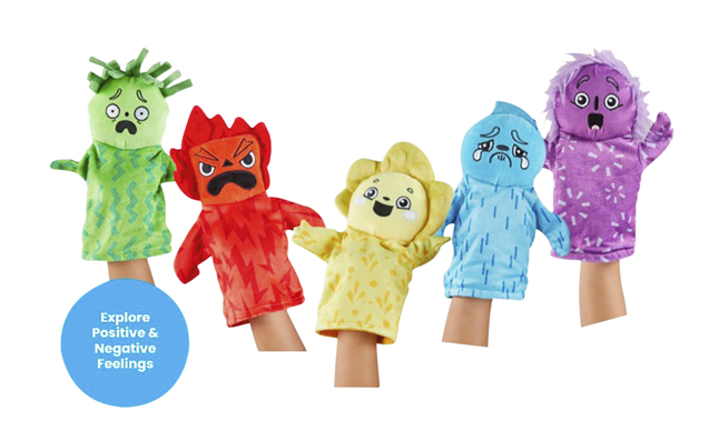 Image for Hand2Mind Express My Feelings Puppets, Set of 5 from School Specialty