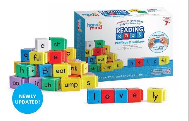 Image for Hand2Mind Reading Rods Prefixes & Suffixes from School Specialty