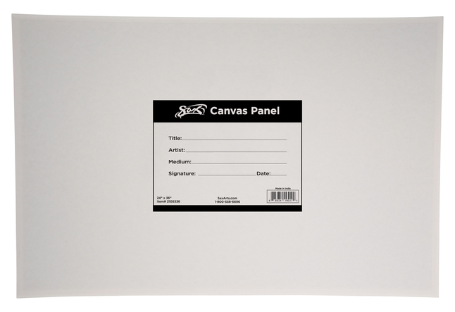 Sax Genuine Canvas Panel, 24 x 36 Inches, White, Item Number 2105336