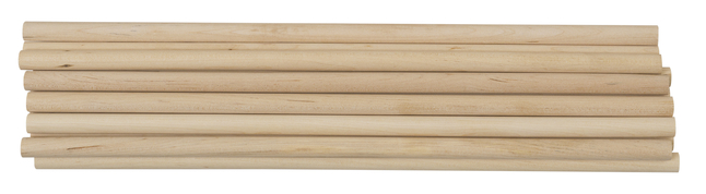 Creativity Street Natural Wood Dowels, 0.375 x 12 Inches, Pack of 12, Item Number 2106236