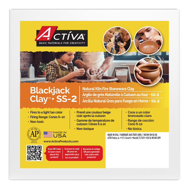 Activa Blackjack Clay, Natural Kiln Fire Stoneware, 5 lb, Item 2106692