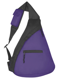 Image for Budget Sling Backpack, Black/Purple from School Specialty