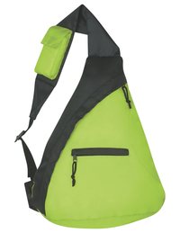Image for Budget Sling Backpack, Black/Lime Green from School Specialty