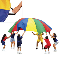 Image for FlagHouse Web Handled Parachute, 19-1/2 Foot Diameter, 16 Handles, Multicolored from School Specialty