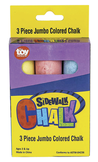 Image for Jumbo Sidewalk Chalk, 3 pack from School Specialty