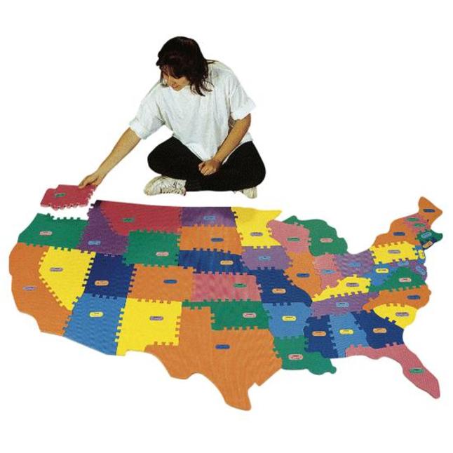 Image for FlagHouse Giant Foam Puzzle Map, 7 x 4 Feet from School Specialty