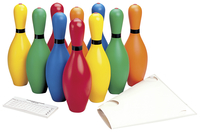 Image for Rainbow Weighted Bowling Set from School Specialty