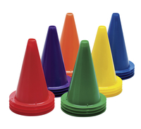 Image for Lightweight Stacking Cones, 9 Inch, Assorted Colors, Set of 24 from School Specialty
