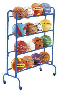 Image for FlagHouse Wide-Base 3-Tier Ball Rack, 41 x 9 x 33 Inches, Steel from School Specialty