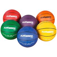 Image for Flying Colors Rubber Basketball, Size 6, Assorted Colors, Set of 6 from School Specialty