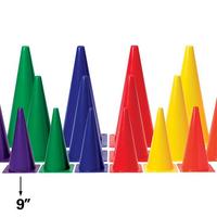 Image for Cone Set, Medium Weight, 9 Inches, Assorted Colors, Set of Six from School Specialty