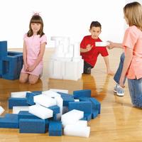 FlagHouse Activity Blocks, Foam, 9 x 2-1/2 x 2 Inches, Set of 50 2120920