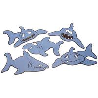 Image for Poly Sharks Spot Markers, Set of 5 from School Specialty