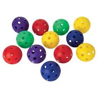Image for Baseball, Perforated Plastic, Assorted Colors, Set of 12 from School Specialty