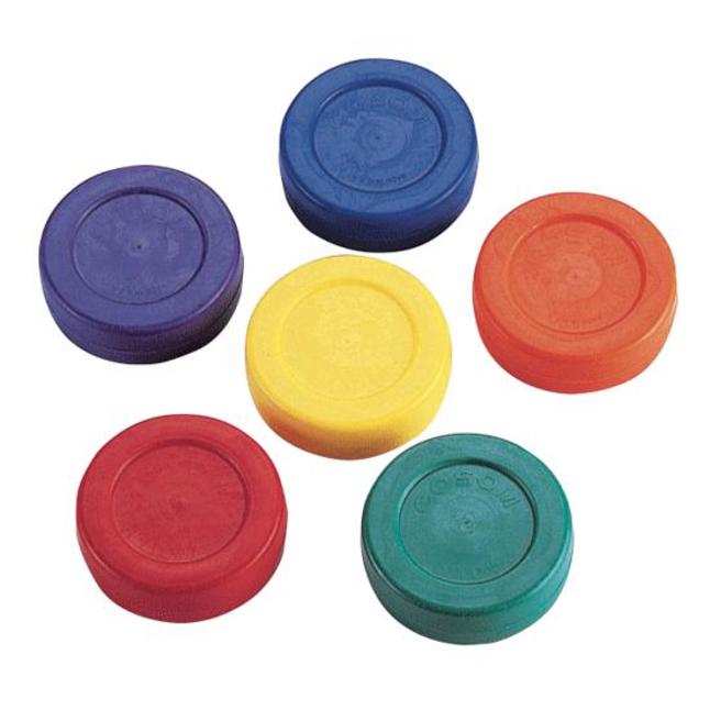 Image for FlagHouse Plastic Hockey Pucks, Assorted Colors, Set of 6 from School Specialty