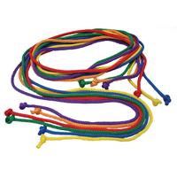 Image for Nylon Jump Rope, 9 Foot, Rainbow, Set of 6 from School Specialty