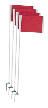 Image for Champion Sports Soccer Corner Marker Flags with Plastic Pole, Set of 4 from School Specialty
