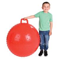 Image for 36 Inch Knobby Hop Ball with Handle, Assorted Colors, Case of 10 from School Specialty