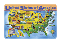 Melissa & Doug U.S.A. Map Wooden Puzzle, 45 Pieces, Item Number 2122202