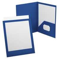 Image for Oxford 2-Pocket Viewfolio Poly Presentation Folder, Blue, Pack of 25 from School Specialty
