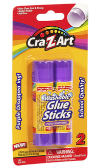 Image for Cra-Z-Art Color Fade Glue Sticks, 0.21 Ounces, Purple and Dries Clear, Pack of 2 from School Specialty