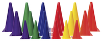 Image for Plastic Cones, Medium Weight, 15 Inches, Assorted Colors, Set of 6 from School Specialty
