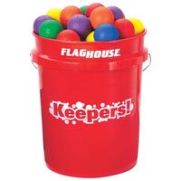 Image for FlagHouse Keepers Over-Sized Foam Golf Balls, Assorted Colors, Set of 48 with Included Pail from School Specialty