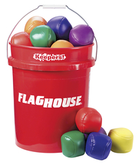Image for FlagHouse Keepers Bean Balls, Assorted Colors, Set of 24 with Included Bucket from School Specialty