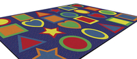 Image for Flagship Carpets All Kinds of Shapes Carpet, Large, 7.375 x 12 Feet from School Specialty