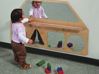 Image for Whitney Brothers Wall Mirror Shapes With Pull-Up Bar, 47 x 30 x 5 Inches from School Specialty