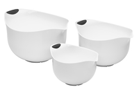 Image for Cuisinart 3-Piece Set of Plastic Mixing Bowls, White from School Specialty