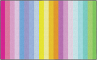 Image for Schoolgirl Style Vertical Rainbow Stripes, 7 Feet 6 Inches x 12 Feet from School Specialty
