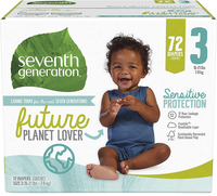 Image for Seventh Generation Sensitive Protection Diapers, 16 to 21 Pounds, Size 3, 80 Pack from School Specialty