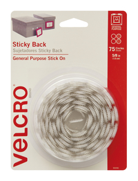 Image for VELCRO Brand Sticky Back Circles, 5/8 Diameter Inch, White, Pack of 75 from School Specialty