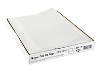 C-Line Industrial Poly Zip Bags, 13 x 16-3/4 Inches, Clear, Pack of 50 2129755