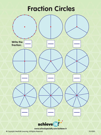 Achieve It! Fraction Circles And Equivalents Graphic Organizers, Set Of 10 2129854