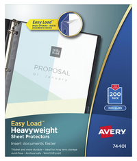 Avery Heavyweight Sheet Protectors, 8-1/2 x 11 Inches, Non-Glare, Pack of 200 2129952