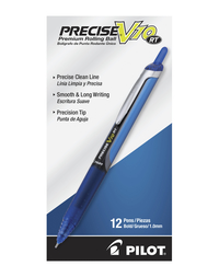 Pilot Precise V10 RT Refillable & Retractable Rolling Ball Pens, Bold Point, Blue Ink, Pack of 12 2131025