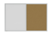 Ghent Aluminum Framed Whiteboard Corkboard Combo, 3 x 2 Feet 2133395