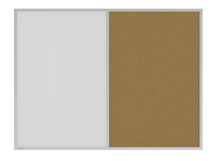 Ghent Aluminum Framed Whiteboard Corkboard Combo, 4 x 3 Feet 2133396